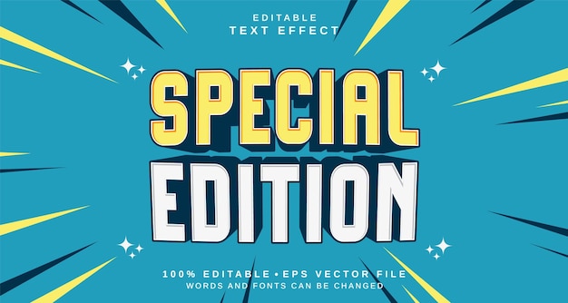 Editable text style effect Special Edition text style theme