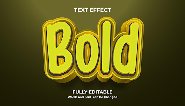 Editable text style effectBold text style theme