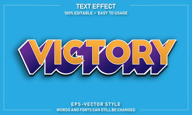 Editable Victory Text Effect 