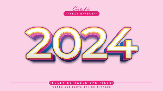 editable white 2024 text effecttyphography logo