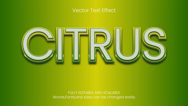 editable with citrus text effect text style