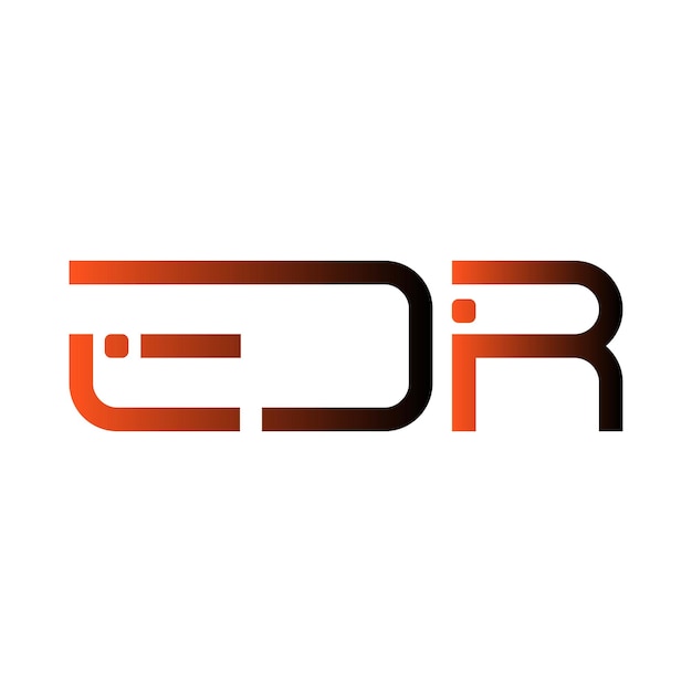 EDR creative abstract icon modern minimal monogram letter initial symbol logo design