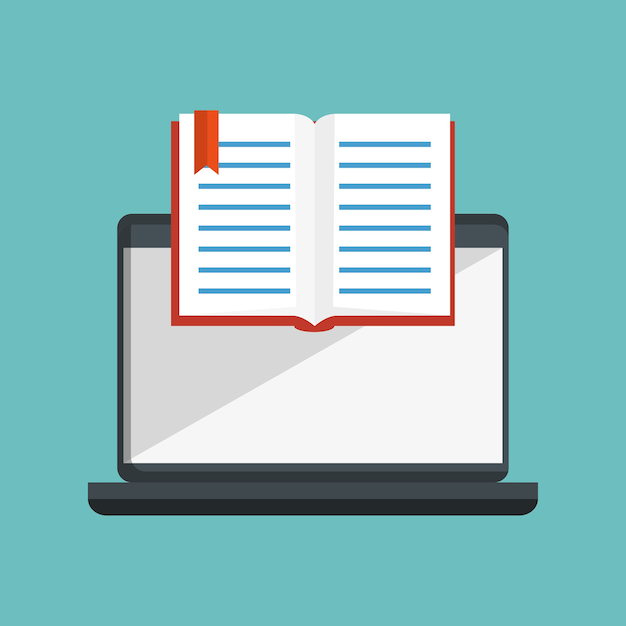 education online flat icons vector illustration design