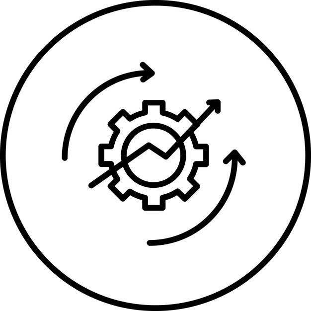 Efficiency vector icon illustration of Renewable Energy iconset