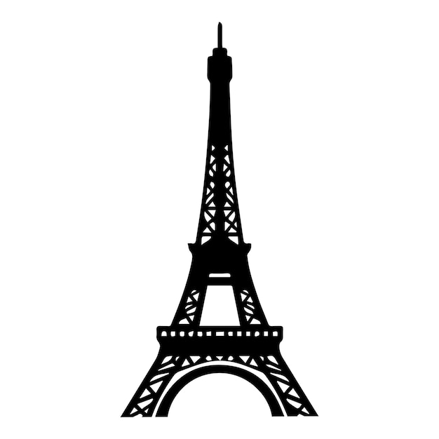 Eiffel Tower silhouette illustration