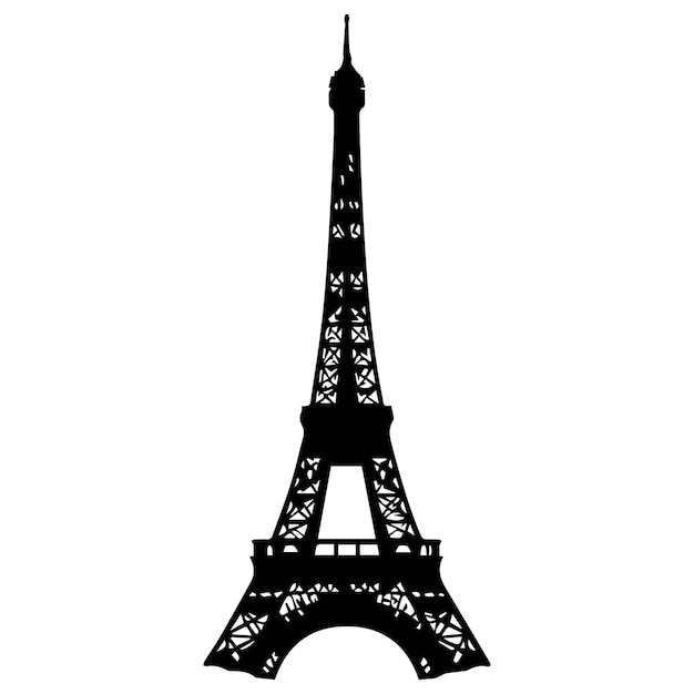 Eiffel Tower silhouette illustration