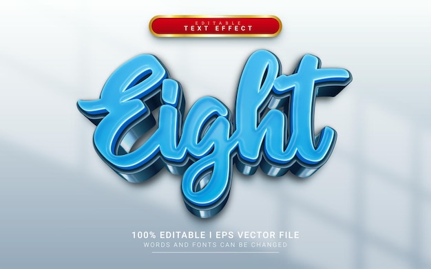 Eight 3d style text effect