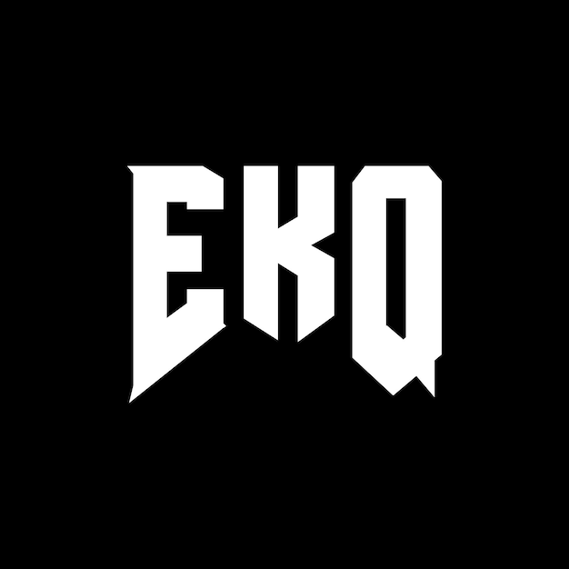 EKQ letter logo design for technology company EKQ logo design black and white color combination EKQ logo EKQ vector EKQ design EKQ icon EKQ alphabet EKQ typography logo design