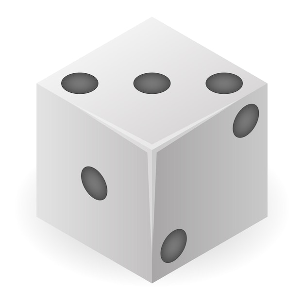 Electric dice icon Isometric of electric dice vector icon for web design isolated on white background
