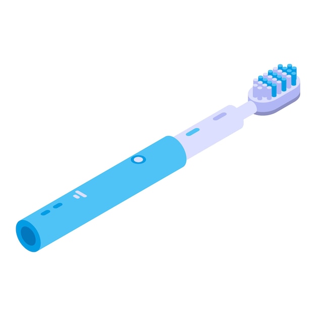 Electric kid toothbrush icon Isometric of electric kid toothbrush vector icon for web design isolated on white background
