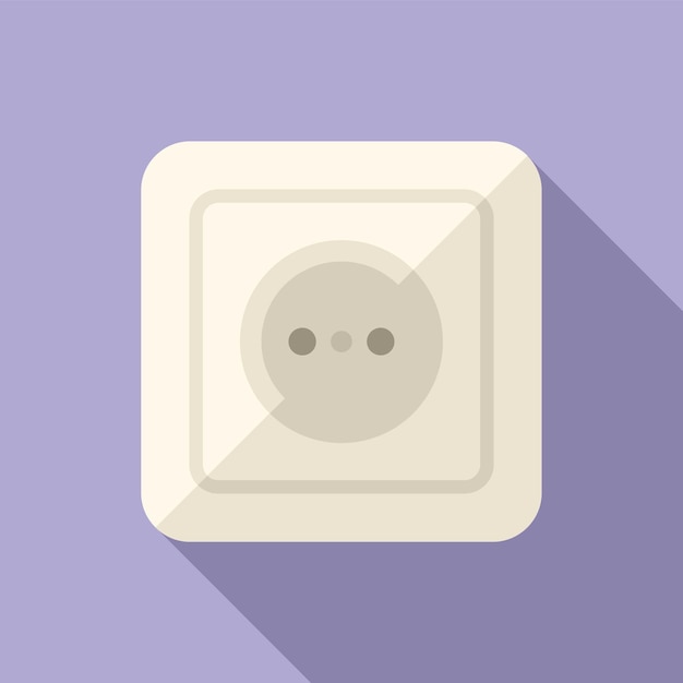 Electric socket icon flat vector Smart consumption Money care