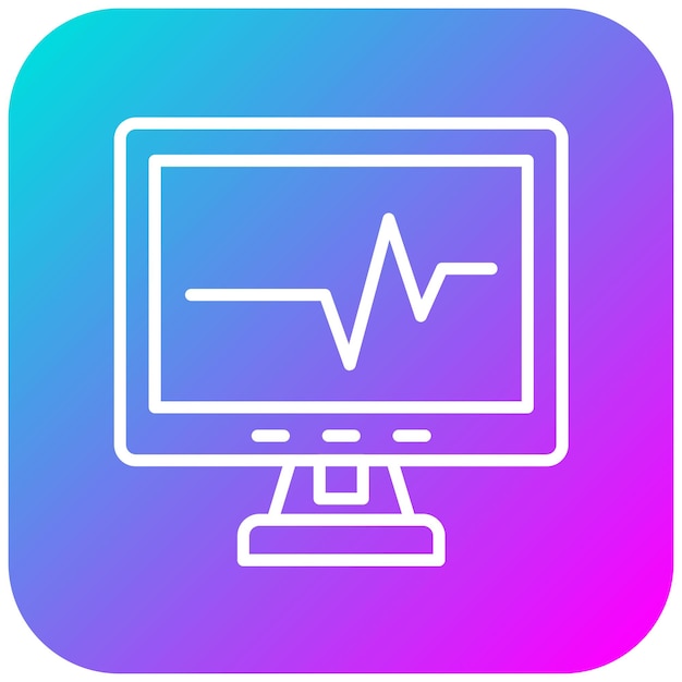 Electrocardiogram vector icon Can be used for Medicine iconset