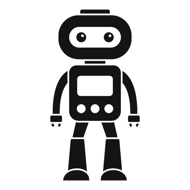 electronic robot icon simple illustration of electronic robot vector icon for web design isolated on white background