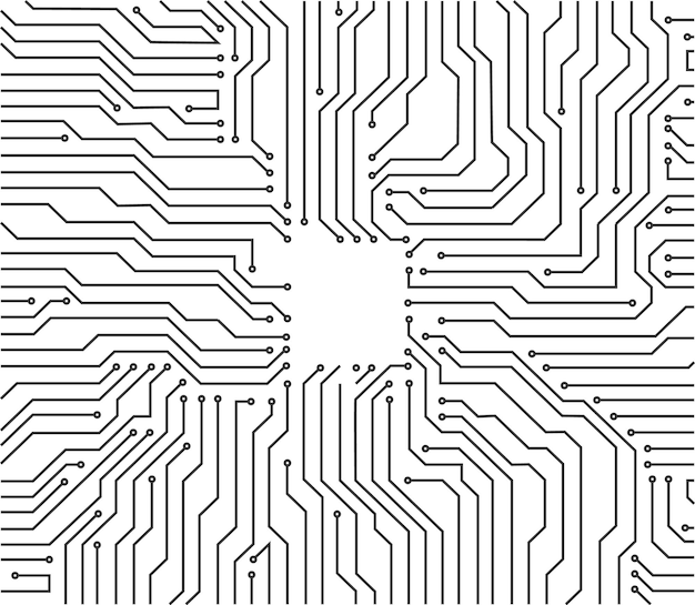 Electronics board Circuit engineering technology High tech digital data connection system concept or computer electronic printed circuit board microcircuit design