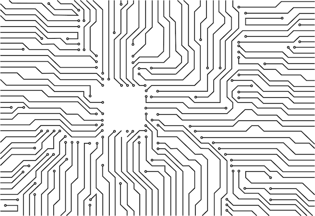 Electronics board Circuit engineering technology High tech digital data connection system concept or computer electronic printed circuit board microcircuit design
