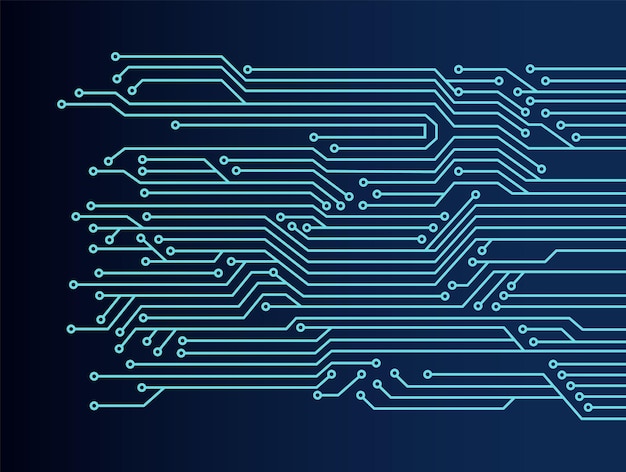 Electronics board High tech digital data connection system concept Circuit engineering technology Computer electronic printed circuit board microcircuit design