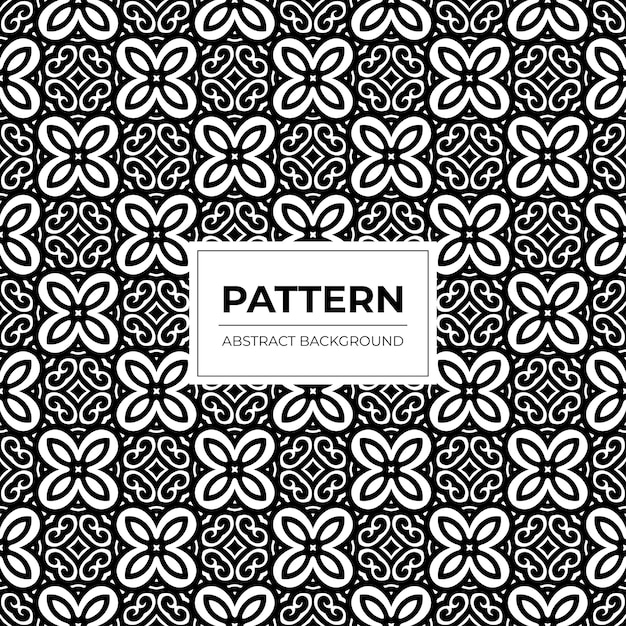 Elegant Black and White Geometric Seamless Pattern Abstract Background Design for Textile