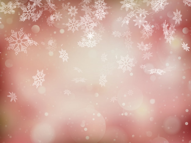elegant christmas background with snowflakes and place for text.