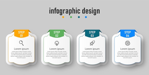 Elegant infographic design professional template Premium Vector