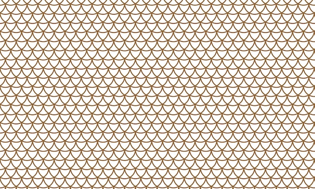 Elegant Repeating Geometric Scale Pattern in Brown