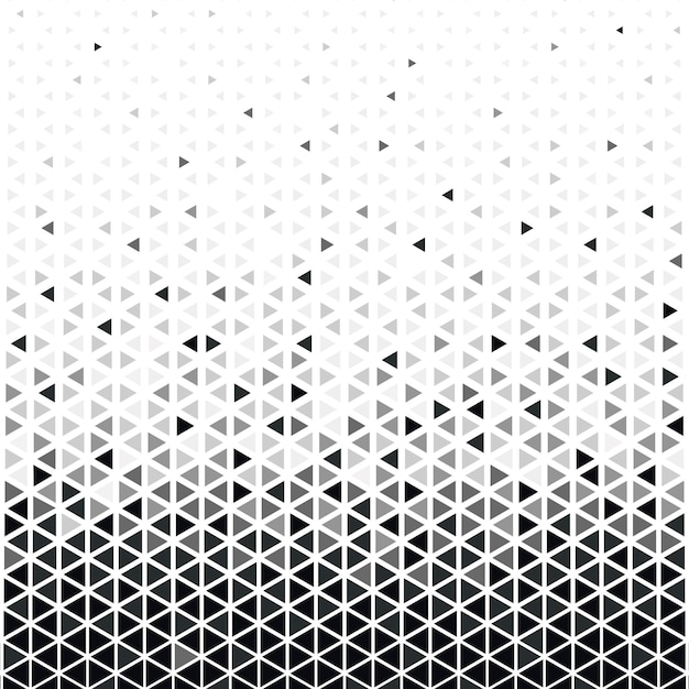 elegante fondo halftone degradado partículas triangulares, fondo geometrico