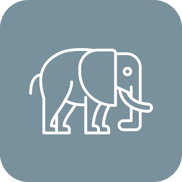 elephant icon vector image can be used for in the wild
