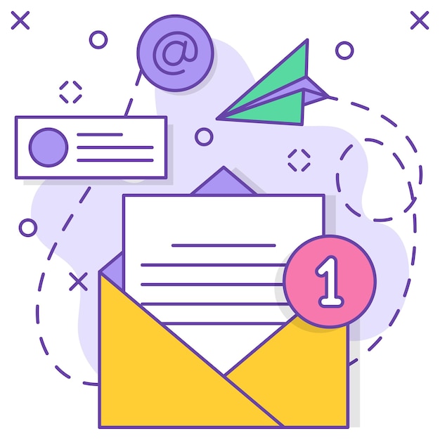 Email and enewsletter vector design business corporation Joint partnership Sales and Marketing