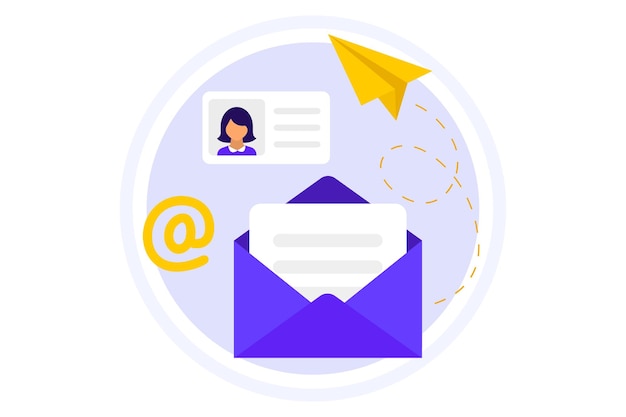 Email message Messaging New incoming message mail sending Open envelope with letter notification screen and paper plane Concept sending and receiving mail messages social network chat