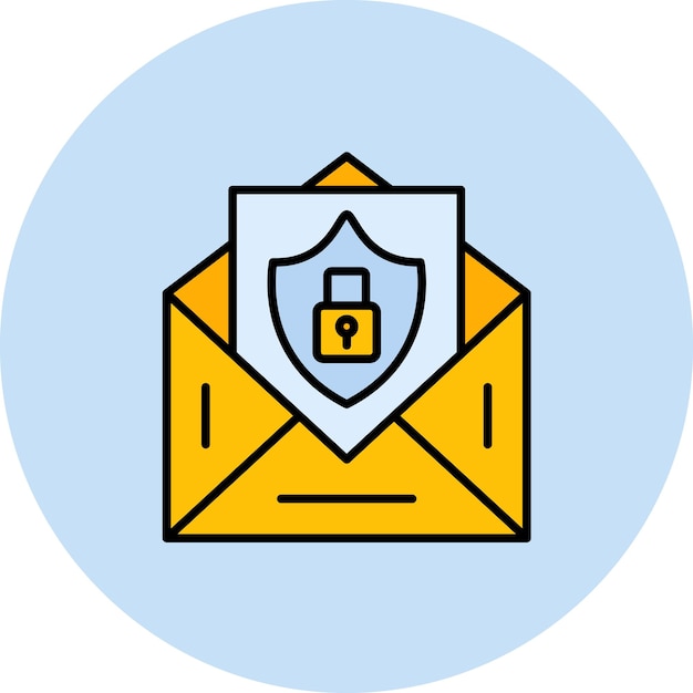 Email Security Flat Illustration