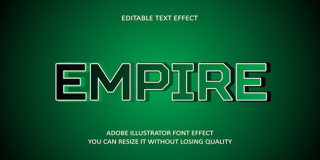 Empire Editable text Font Effect