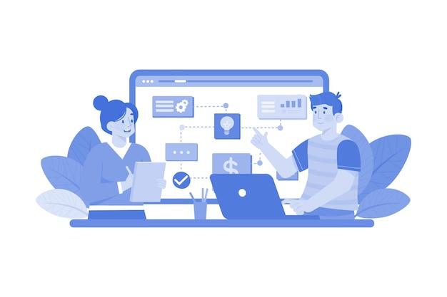 Employees Working On The Business Idea