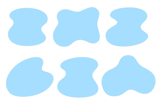Empty abstract background shapes Flat liquid form Vector template