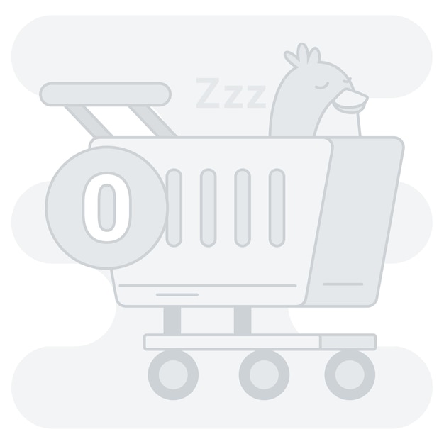 empty cart illustration perfect for user interface uiux projects