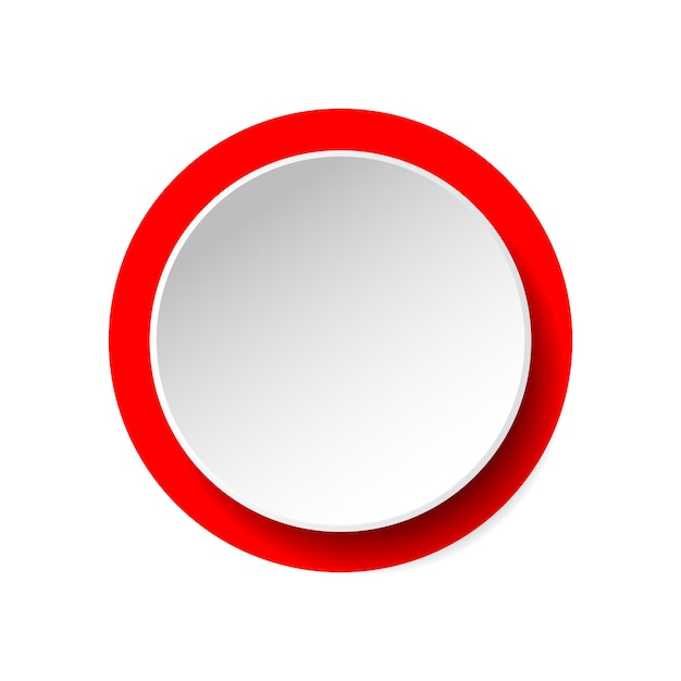 Empty circle button Blank push button template Graphic element vector eps10