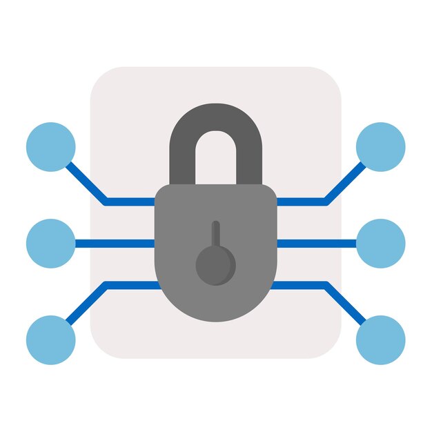 Encrypted Data Flat Illustration