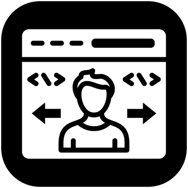 end user vector icon illustration of no code iconset