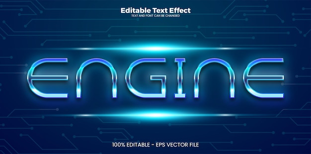 engine editable text effect in modern trend style