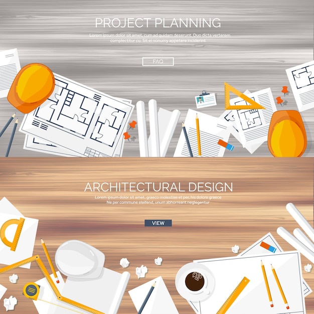 engineering and architecture vector illustration drawing and construction architectural project