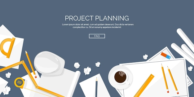 engineering and architecture vector illustration drawing and construction architectural project