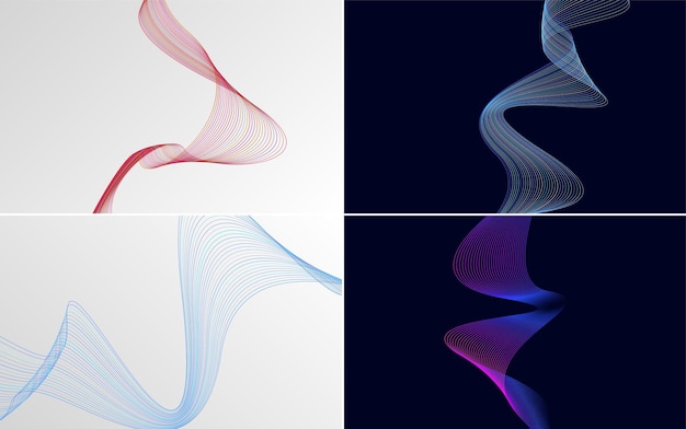 Enhance your presentations with this set of 4 vector backgrounds