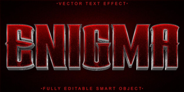 enigma vector fully editable smart object text effect