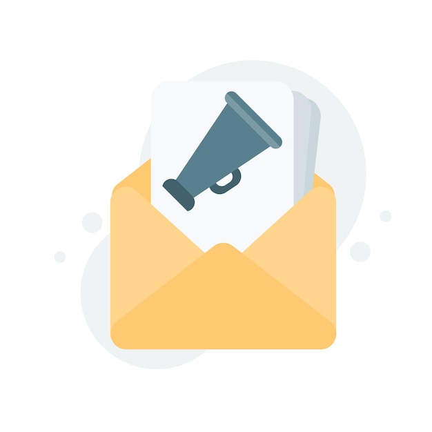 Envelope notification, icon in flat style. Receive mail message, business concept. Vector