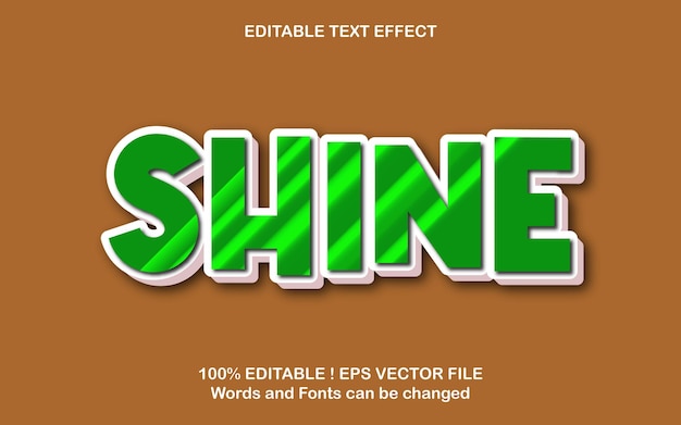 EPS Shine 3d Text Effect