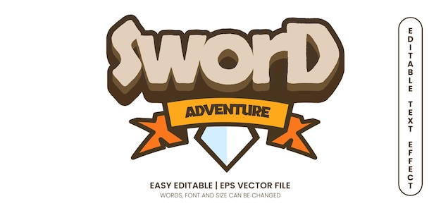 eps sword dungeon editable text effect style