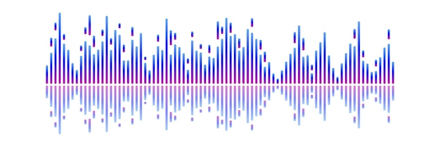Equalizer icon Abstract gradient equalizer with reflection effect