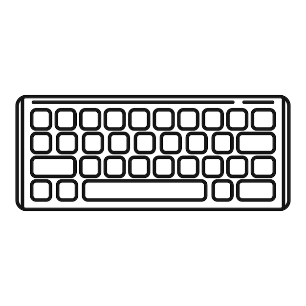 Equipment keyboard icon Outline equipment keyboard vector icon for web design isolated on white background