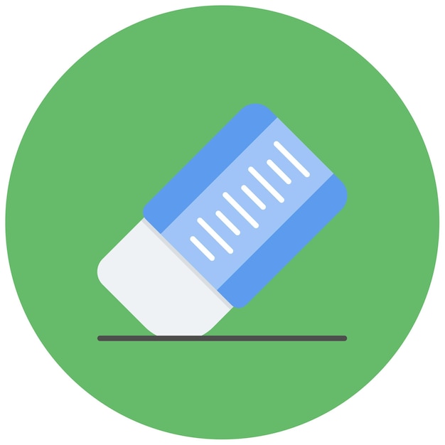 Eraser Flat Illustration