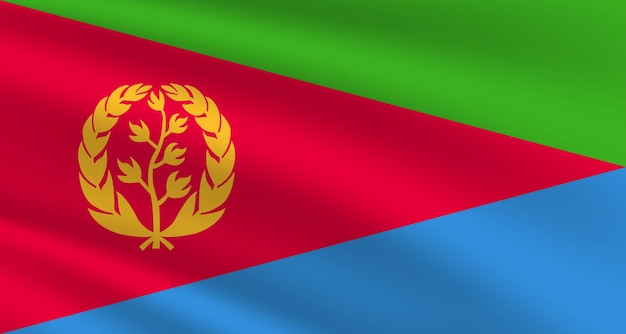 Eritrea national flag vector illustration