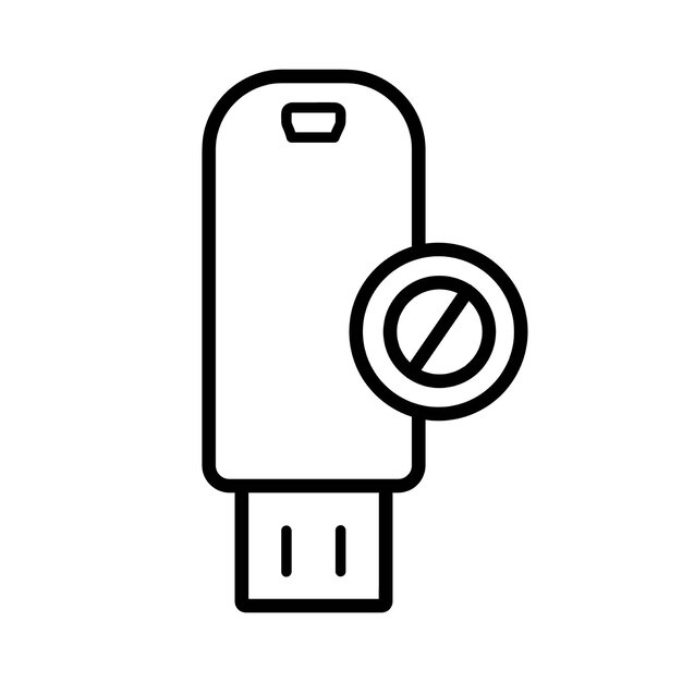 error usb memory drive vector icon symbol graphic isolated sign web icon design