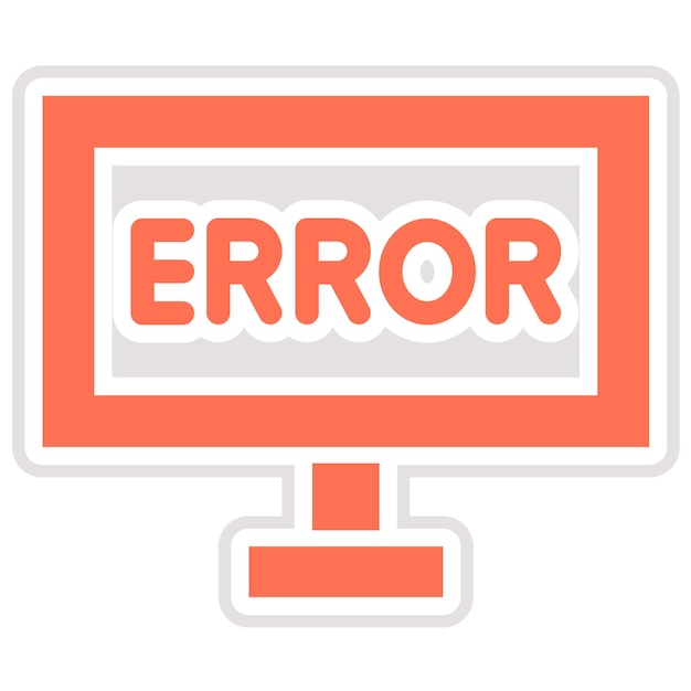 Error Vector Icon Design Illustration